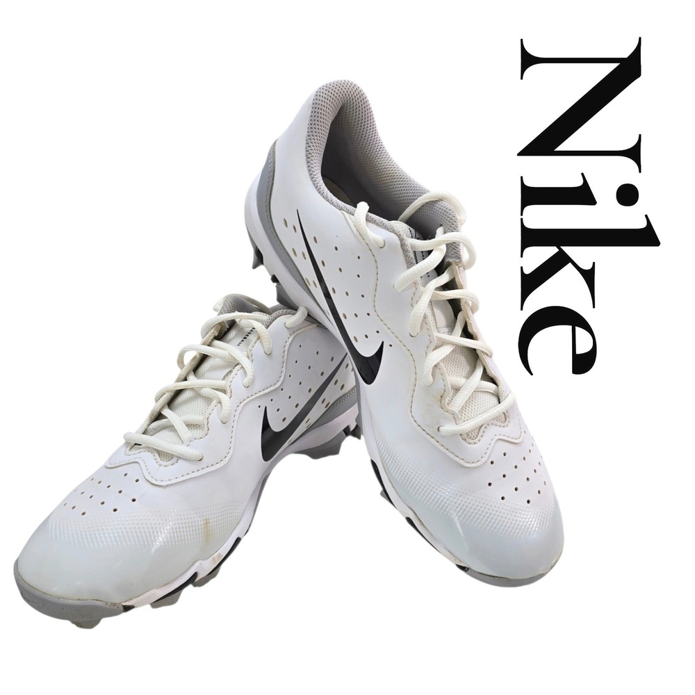 Nike Alpha Huarache 4 Keystone Baseball Cleats Mens 8.5 White Grey DJ6524-100